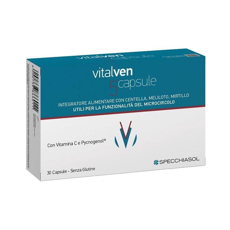 Specchiasol Vitalven 5 Integratore per Gambe Leggere 30 Capsule