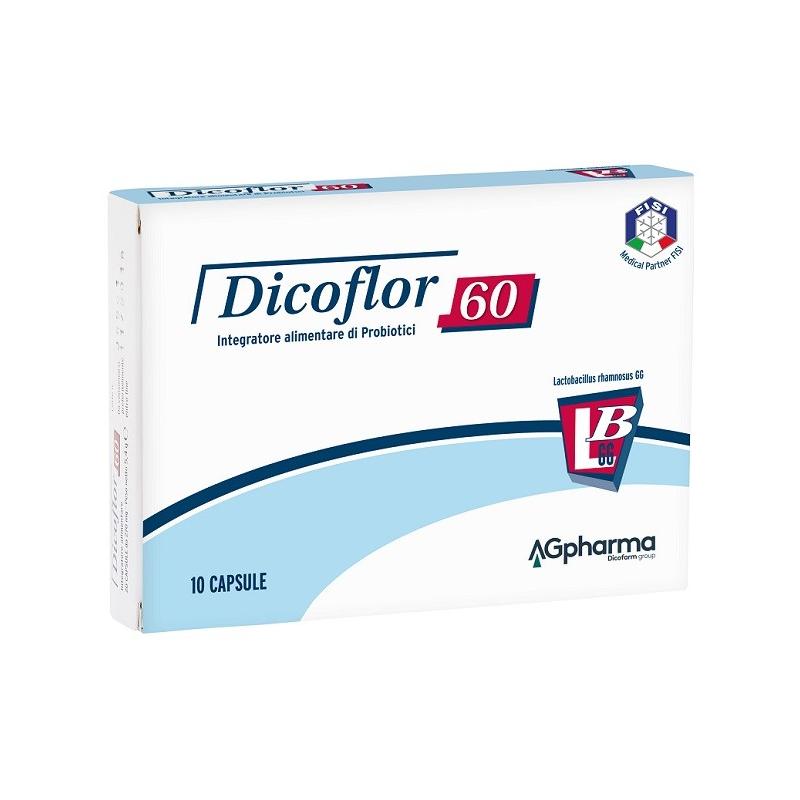 Dicoflor 60 Integratore Alimentari di Fermenti Lattivi Vivi 10 Capsule