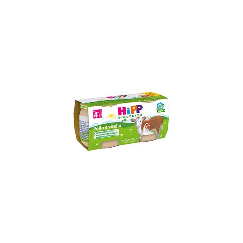 Hipp Biologico Omogeneizzati di Carne di Pollo e Vitello 2*80g