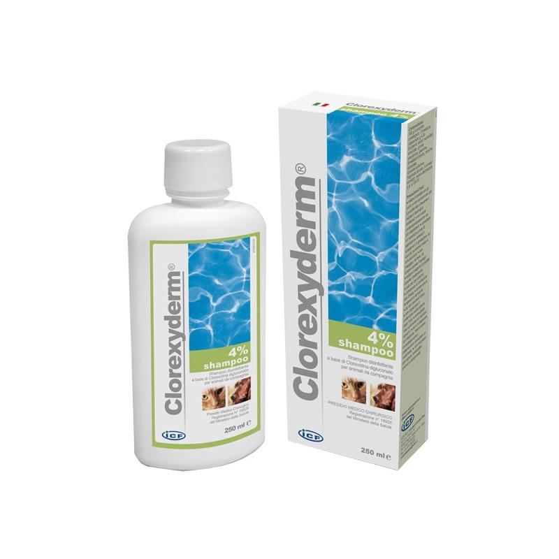 ICF Clorexyderm Sh 4% Shampoo per la Pulizia del Pelo degli Animali Barattolo 250ml