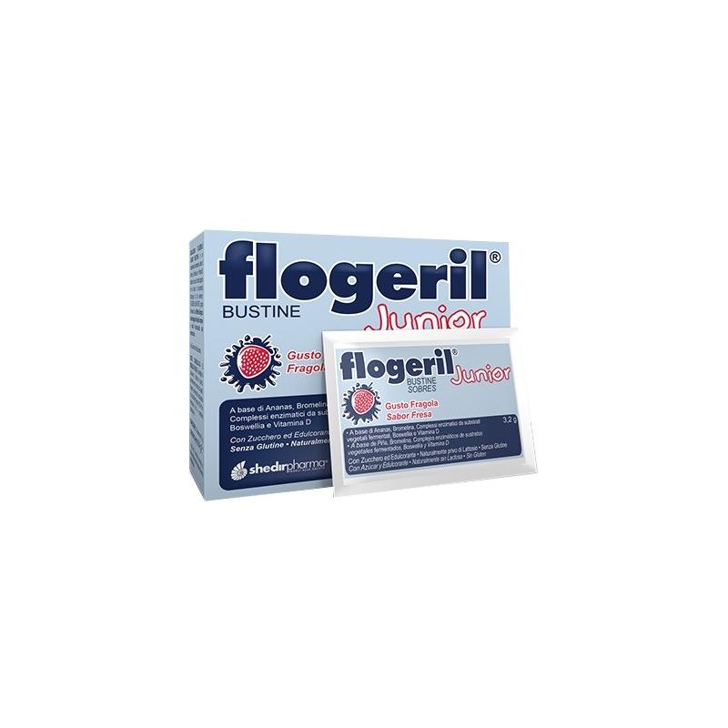 Shedir Pharma Flogeril Junior Fragola 20 Bustine Integratore Drenante Gusto Fragola