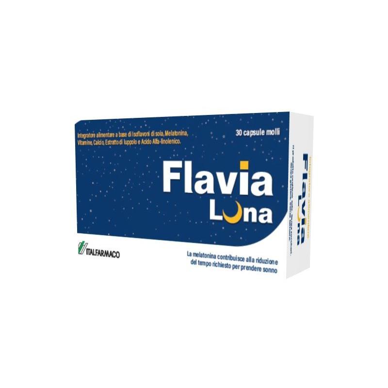 Italfarmaco Flavia Luna Melatonina Integratore per il Sonno 30 Capsule Molli