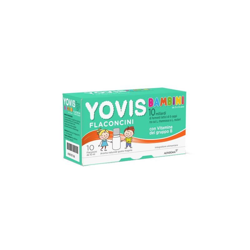 Alfasigma Yovis Bambini Fragola Fermenti Lattici 10 Flaconcini da 10 ml