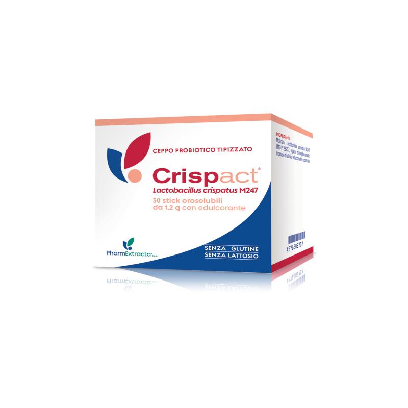 Crispact Integratore per L'intestino 30 Stick Orosolubili