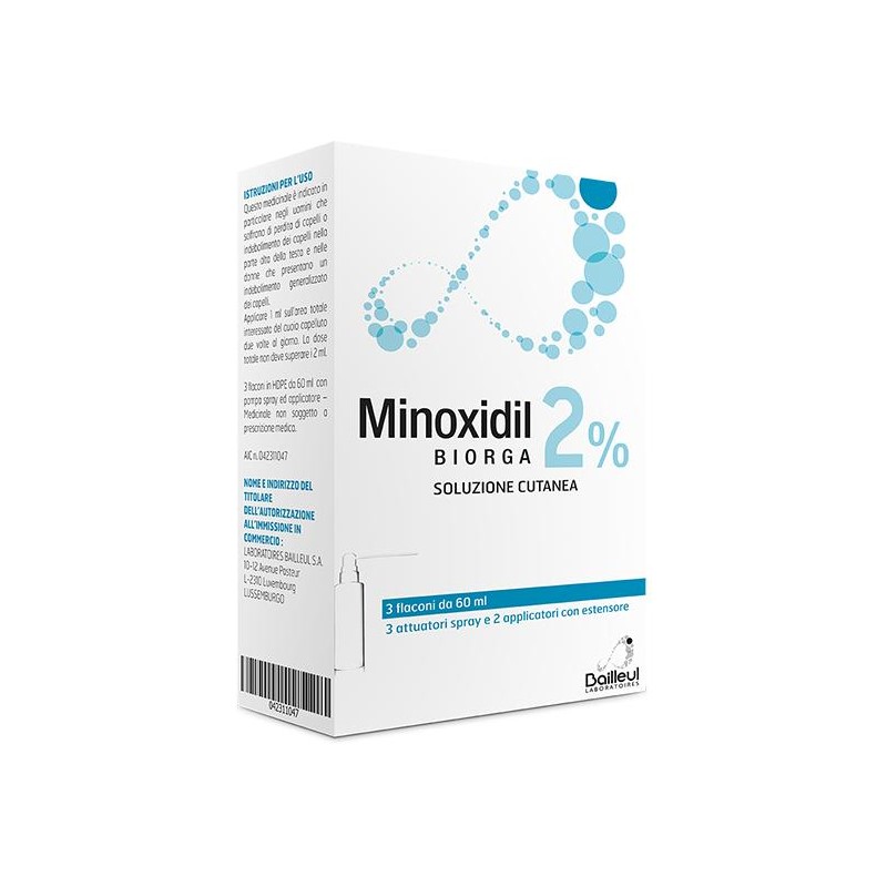 Minoxidil Biorga*sol Cut 3fl2%