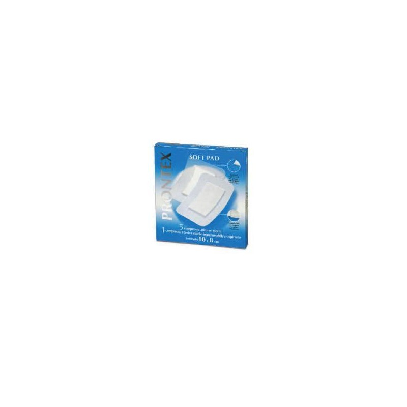 Garza Compressa Prontex Soft Pad 10x8 Cm 6 Pezzi (5 Tnt + 1 Impermeabile Aqua Pad)