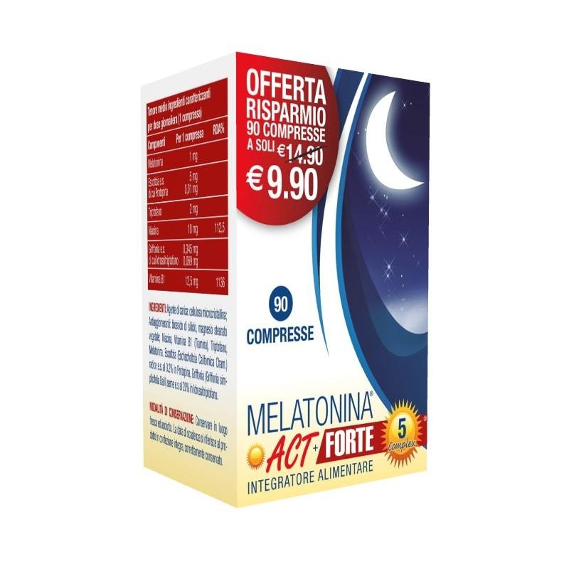 Melatonina Act 1mg + Forte 5 Complex 90 Compresse