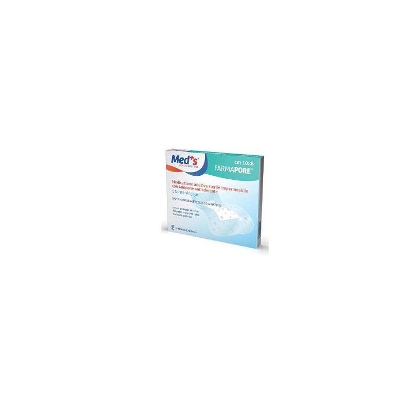 Meds Pore Medicazione In Poliuretano Adesiva Impermeabile 10x15cm 5 Pezzi