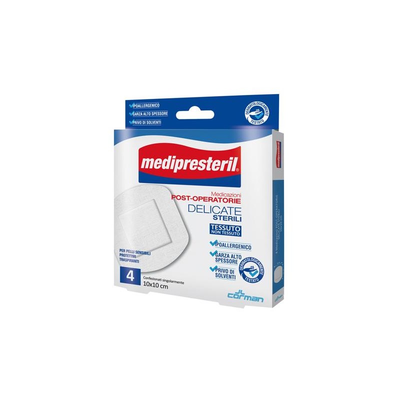 Medicazione Post Operatoria Medipresteril Delicata Tnt 10x10cm 5 Pezzi