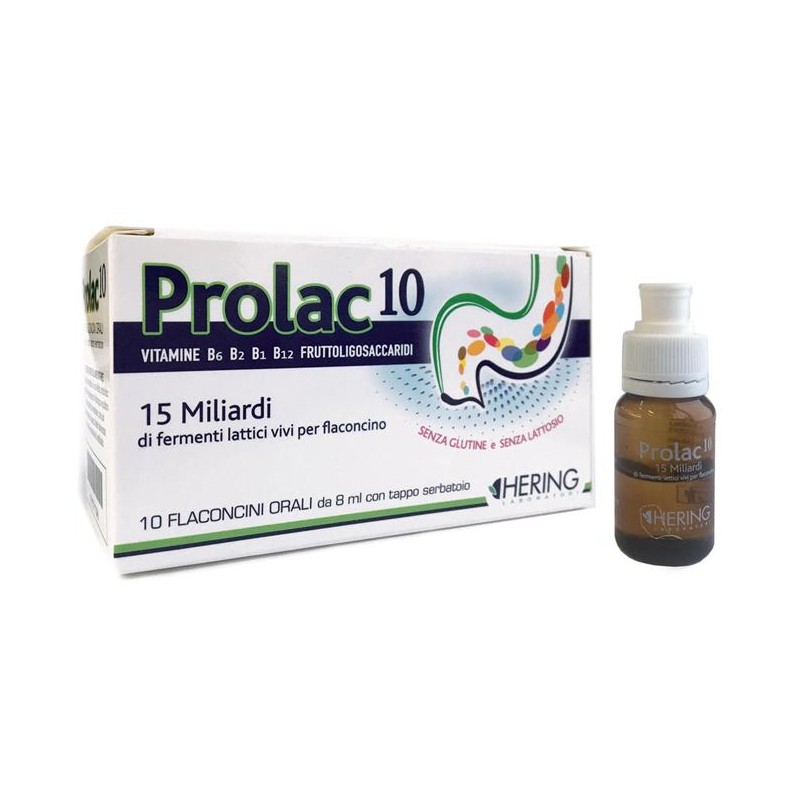 Prolac10 Fermenti Lattici 15 Miliardi 10 Flaconcini 8 Ml