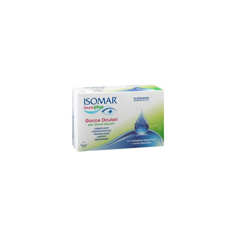 Isomar Occhi Plus Gocce Oculari Per Occhi Secchi All'acido Ialuronico 0,25% 30 Flaconcini Monodose