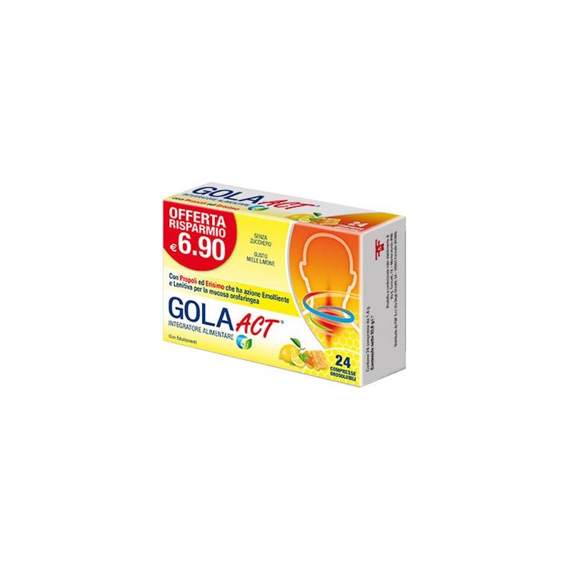 Gola Act Miele Limone 24 Compresse Solubili 33,6 G