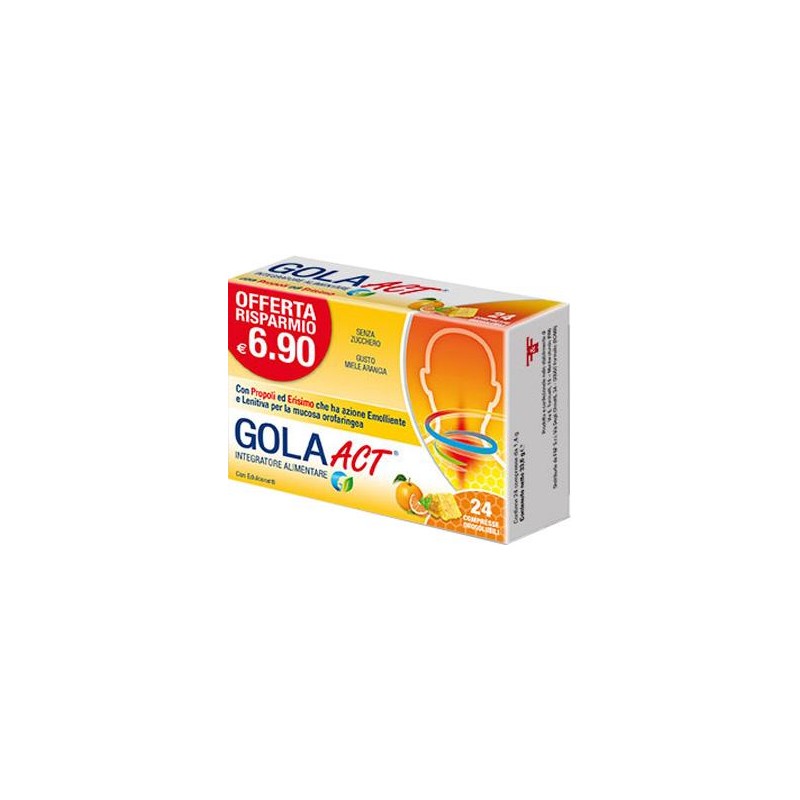 Gola Act Miele Arancia 24 Compresse Solubili 33,6 G