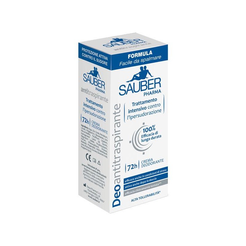 Sauber Deoantitraspirante 72h Crema 30 Ml