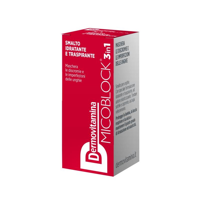 Dermovitamina Micoblock 3 In 1 Smalto Idratante E Traspirante Rosso 5 Ml