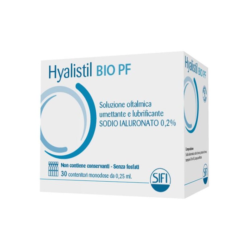 Hyalistil Bio Pf Soluzione Oftalmica Phosphate Free Monodose A Base Di Acido Ialuronico 0,2% 30 Flaconcini 0,25 Ml