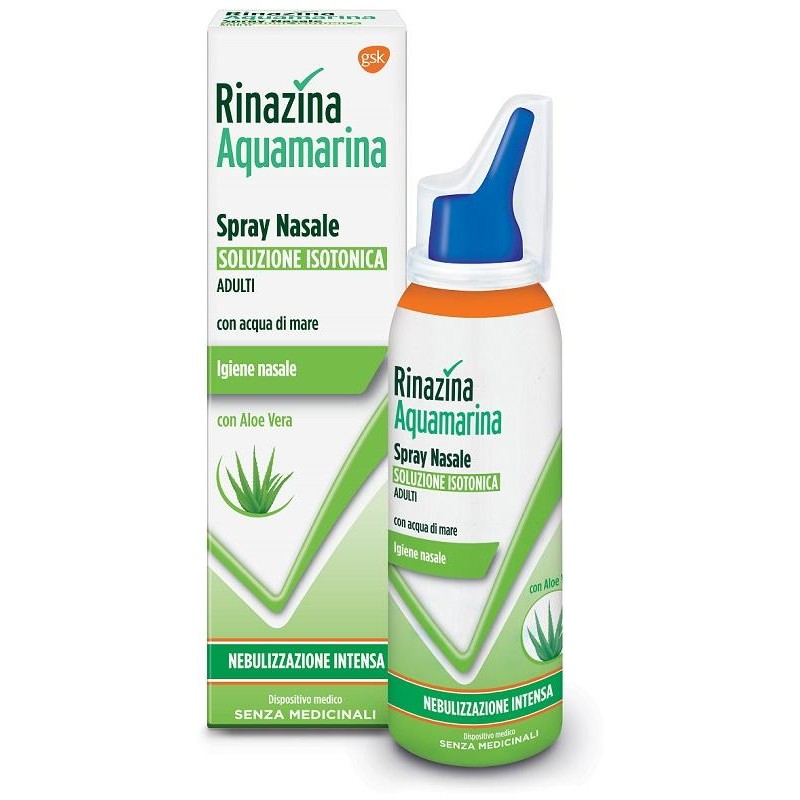 Rinazina Aquamarina Isotonica Aloe Spray Nebulizzazione Intensa 100 Ml