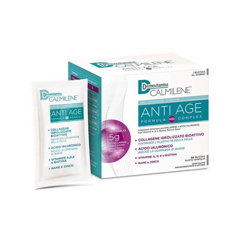 Dermovitamina Calmilene Antiage Ia A Base Di Collagene E Acido Ialuronico Polvere 30 Bustine Gusto Vaniglia