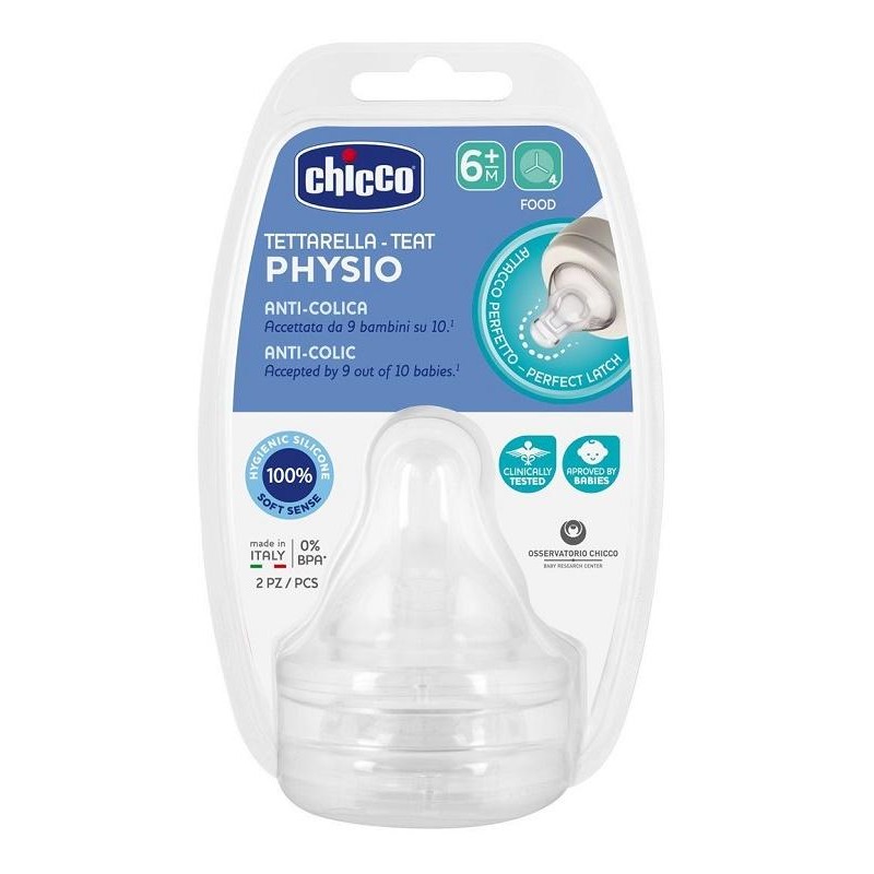 Chicco Tettarella Perfect 5 6m In Silicone 2 Pezzi Pap