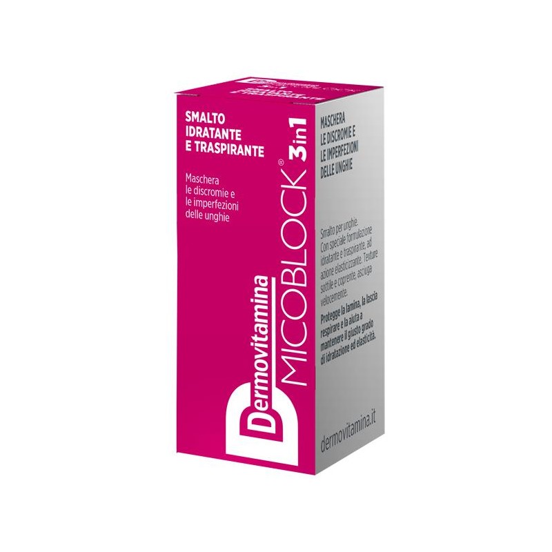 Dermovitamina Micoblock 3 In 1 Smalto Idratante E Traspirante Fucsia 5 Ml