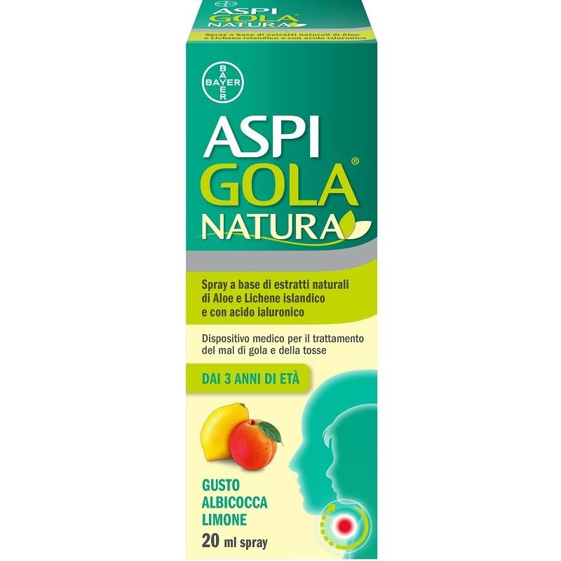 Aspi Gola Natura Spray Albicocca Limone 20 Ml