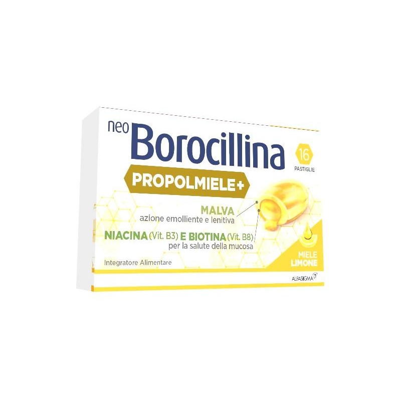 NEOBOROCILLINA PROPOLMIELE+ MIELE/LIMONE 16 PASTIGLIE