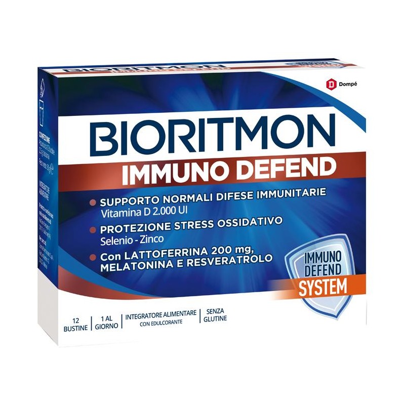 Bioritmon Immuno Defend Integratore per il Supporto Immunitario 12 Bustine