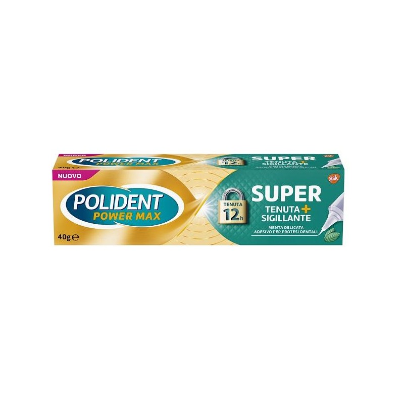 Polident Super Tenuta + Sigillante Menta Delicata Adesivo Protesi Dentale 40 G