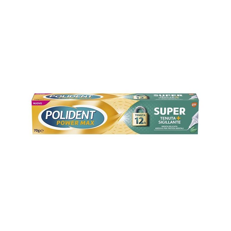 Polident Super Tenuta + Sigillante Menta Delicata Adesivo Protesi Dentale 70 G