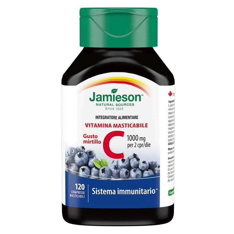 Jamieson Vitamina C 1000 Mirtillo masticabile Supporto immunitario 120 compresse