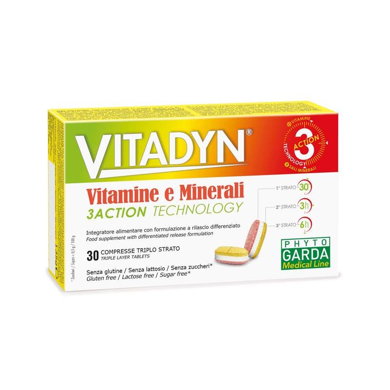 Vitadyn Vitamine e Minerali Integratore Alimentare 30 Compresse Rilascio Differenziato