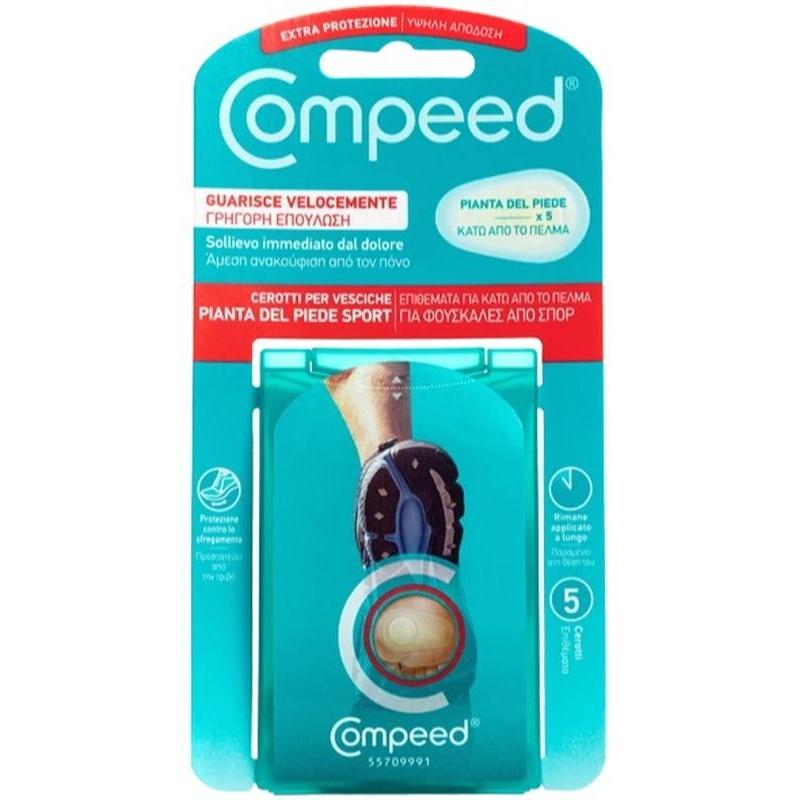 Compeed Cerotti Per Vesciche Pianta Piede Sport 5 Pezzi