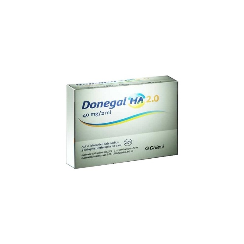 SIRINGA INTRA-ARTICOLARE DONEGAL HA 2.0 ACIDO IALURONICO 40 MG 2 ML 3 PEZZI