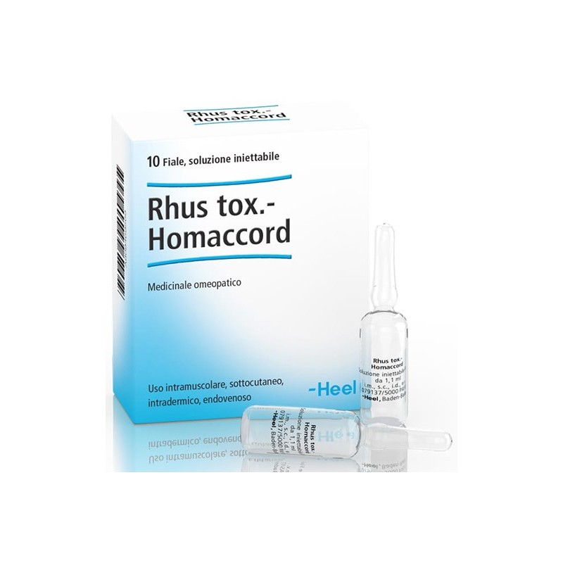 Heel Rhus Toxicodendron Homaccord 10 Fiale Da 1,1 Ml L'una