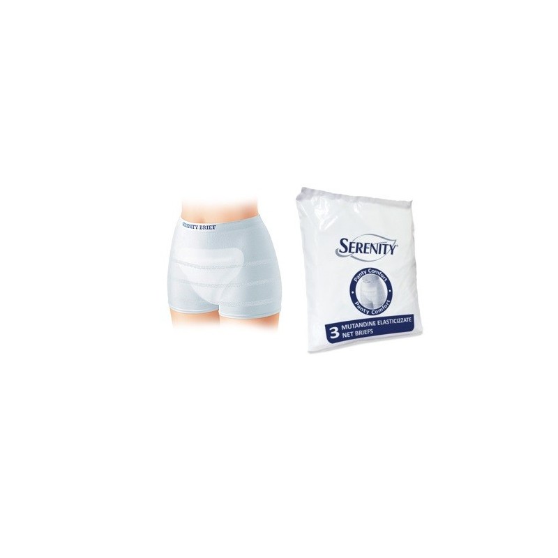 Mutandina A Rete Per Incontinenza Serenity Panty Comfort L 3 Pezzi