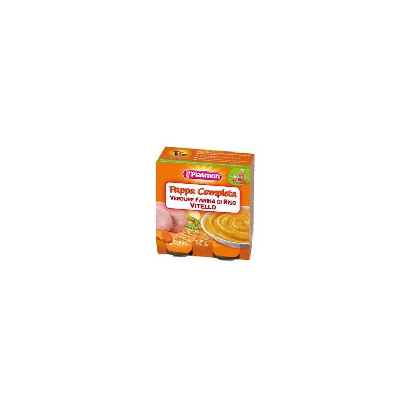 Plasmon Omogeneizzato Pappe Vitello/verdura/riso 190 G X 2 Pezzi