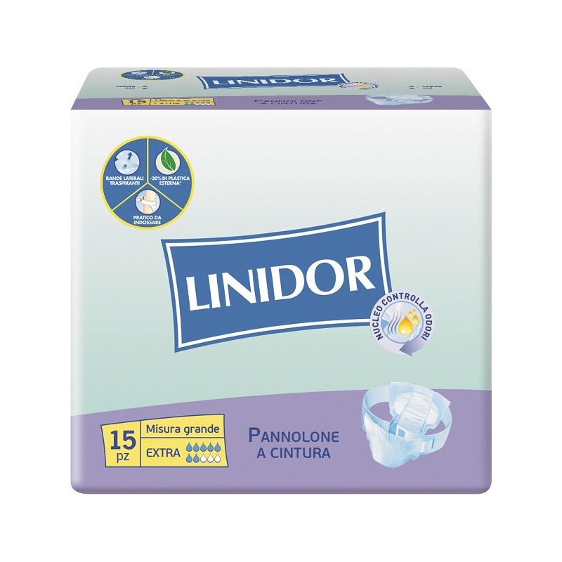 Pannolone Linidor A Cintura Extra Misura Grande 15 Pezzi