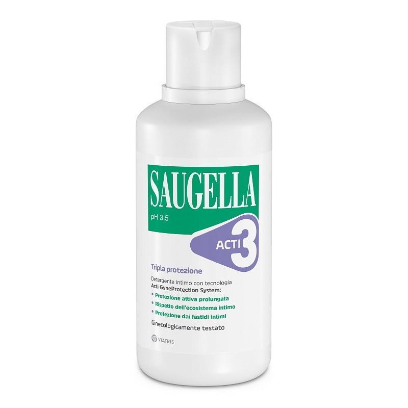 Saugella Acti3 Tripla Protezione Detergente Intimo 500 Ml