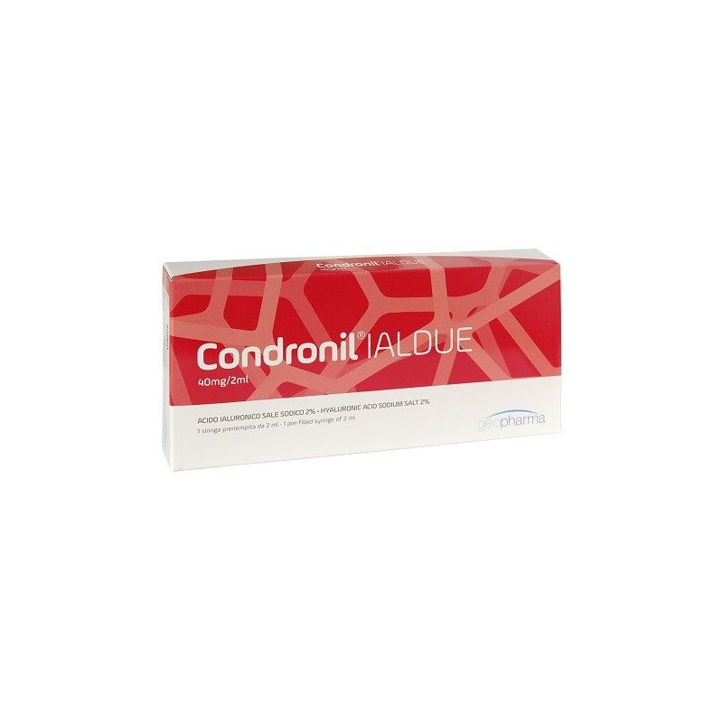 Siringa Intra-articolare Condronil Ialdue Preriempita Acido Ialuronico Sale Sodico 40 Mg 2 Ml