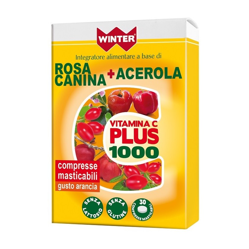 Winter Vitamina C Plus 1000 Rosa Canina + Acerola 30 Compresse Masticabili