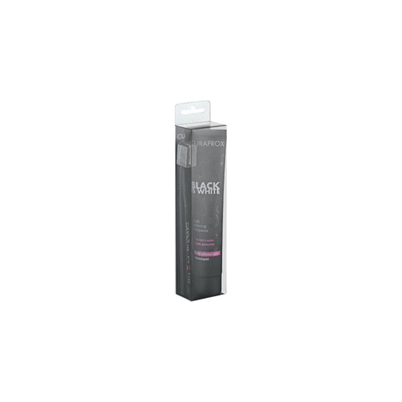 Curaprox Black Is White Dentifrici Sbiancanti 1 Dentifricio Da 90ml + 1 Spazzolino