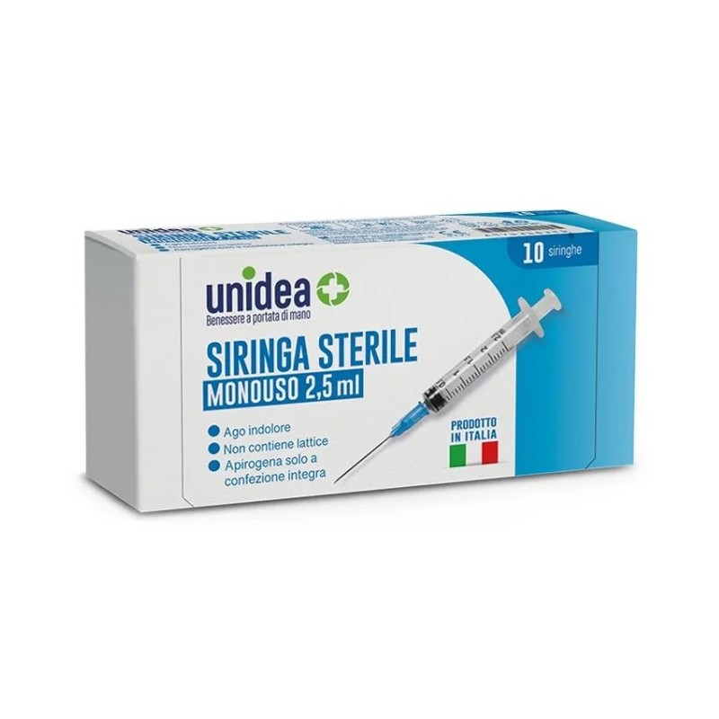 Unidea Siringa Da 2,5ml Monouso 10 Pezzi