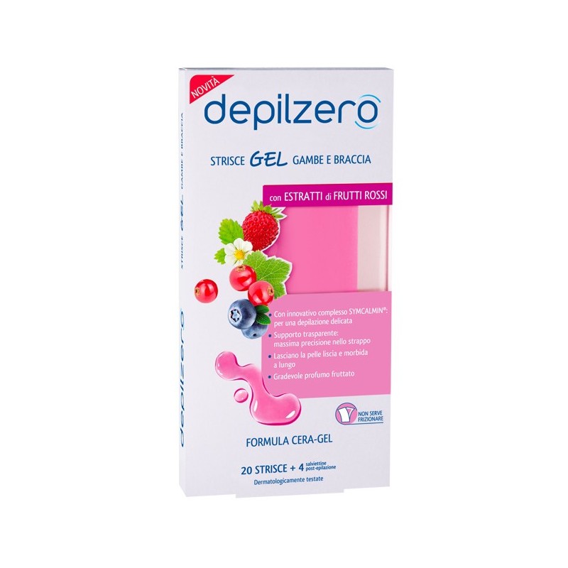 Depilzero Strisce Gel Gambe Braccia 20 Pezzi