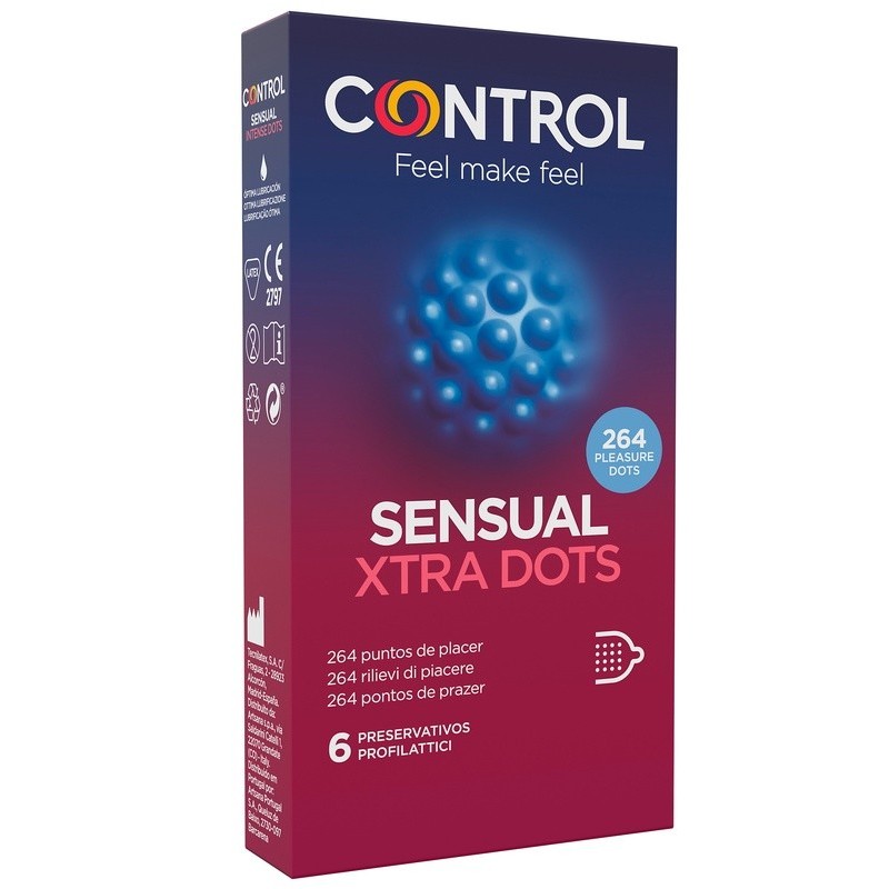 Control Sensual Xtra Dots 6 Pezzi