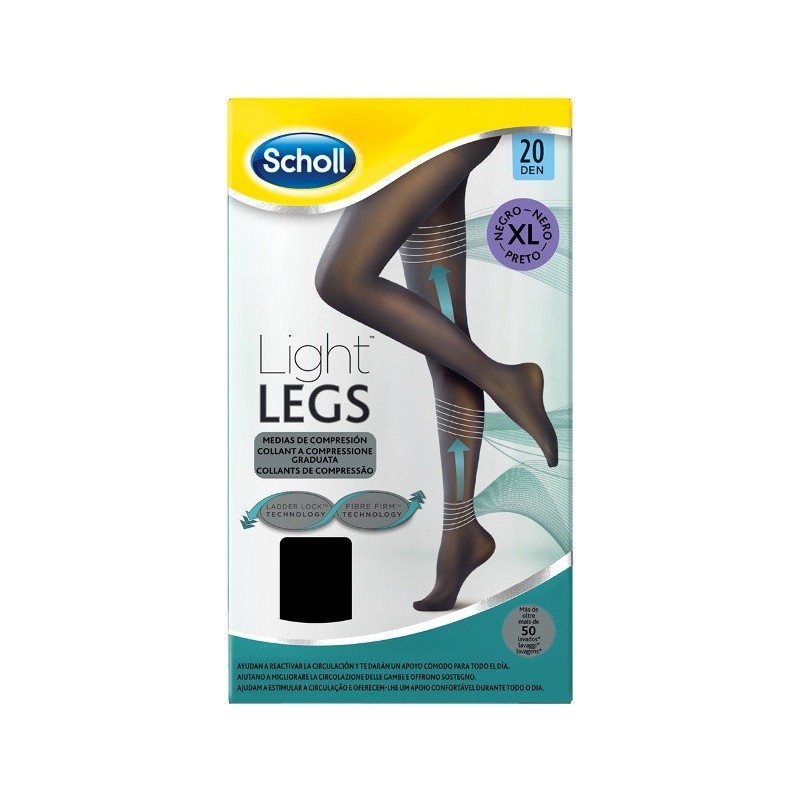 Scholl Lightlegs 20 Denari Taglia Xl Colore Nero 1 Paio