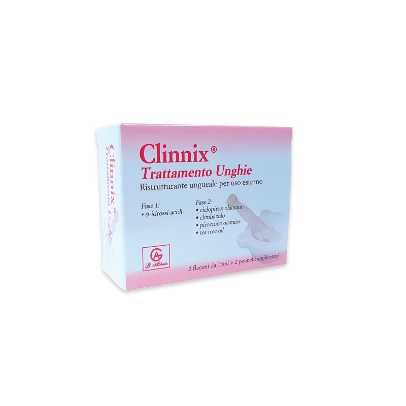 Clinnix Trattamento Unghie 2 Flaconi 15 Ml + 2 Pennelli Applicatori