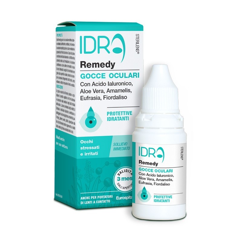 Gocce Oculari Protettive Idratanti Sterilens Idra Remedy Con Acido Ialuronico E Aloe Vera 10 Ml