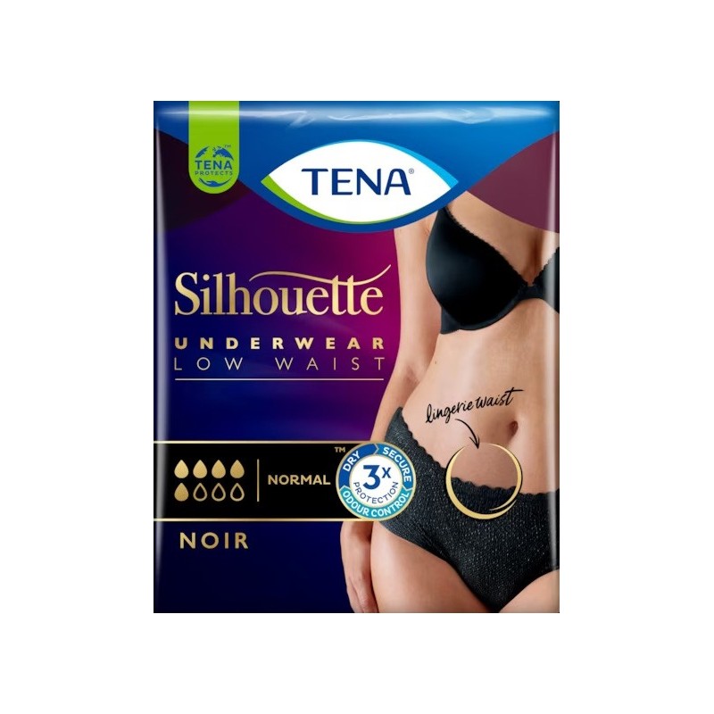 Tena Silhouette Noir L 9 Pezzi