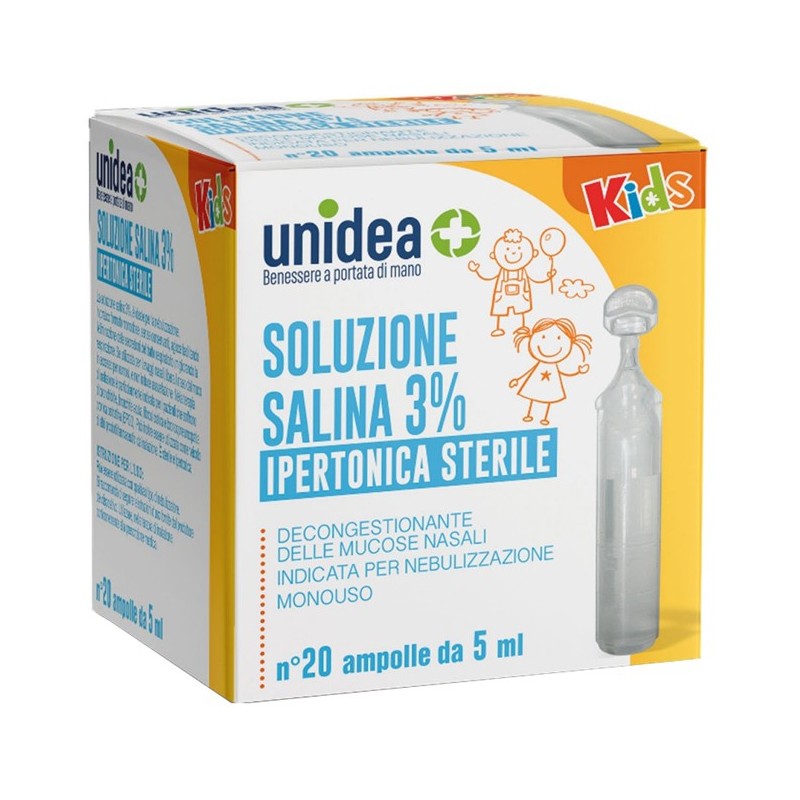 Unidea Soluzione Salina Ipertonica 3% 20 Ampolle 5 Ml