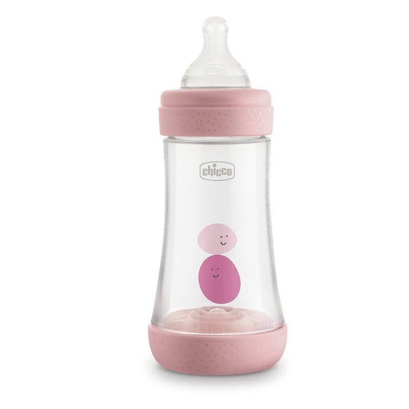 Chicco Biberon Perfect 5 Girl 240 Ml In Silicone 2 Fori